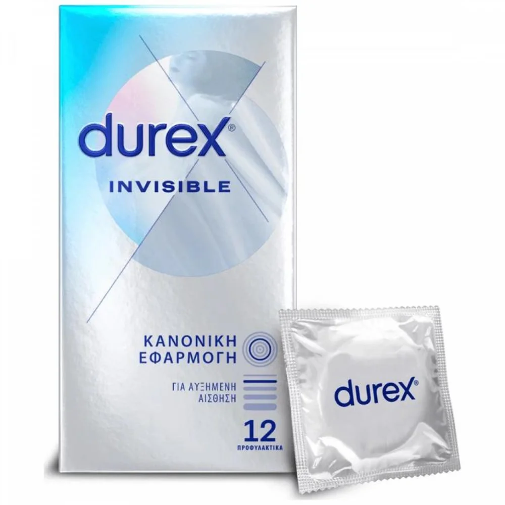 Durex Invisible Extra Sensitive Προφυλακτικά Εξαιρετικά Λεπτά 12τεμ
