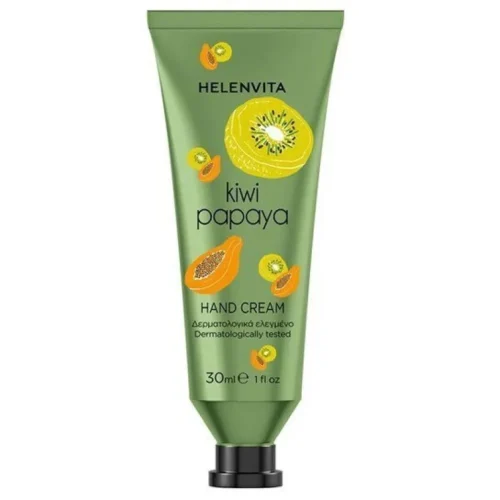Helenvita Hand Cream Kiwi Papaya &Epsilon;&nu;&upsilon;&delta;&alpha;&tau;&iota;&kappa;ή &Kappa;&rho;έ&mu;&alpha; &Chi;&epsilon;&rho;&iota;ώ&nu; &mu;&epsilon; &Tau;&rho;&omicron;&pi;&iota;&kappa;ά &Phi;&rho;&omicron;ύ&tau;&alpha; 30ml