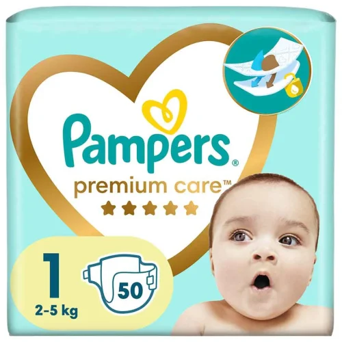 Pampers Premium Care &Pi;ά&nu;&epsilon;&sigmaf; &Gamma;&iota;&alpha; &Nu;&epsilon;&omicron;&gamma;έ&nu;&nu;&eta;&tau;&alpha; No1 (2-5kg) 50&tau;&epsilon;&mu;-