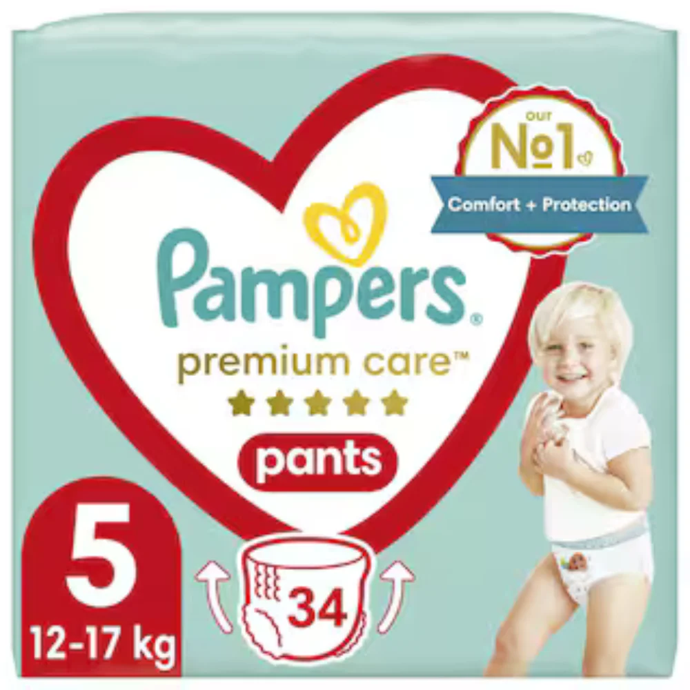 Pampers Premium Care &Pi;ά&nu;&epsilon;&sigmaf; &Beta;&rho;&alpha;&kappa;ά&kappa;&iota; &Mu;&omega;&rho;&omicron;ύ &Nu;&omicron;5 12-17kg 34&tau;&epsilon;&mu;