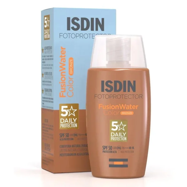 Isdin Fotoprotector Fusion Water SPF50 Αντηλιακή Κρέμα Προσώπου με Χρώμα Bronze 50ml