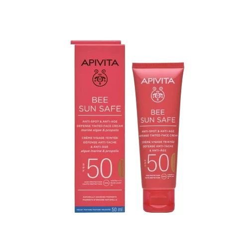 Apivita Bee Sun Safe &Alpha;&nu;&tau;&eta;&lambda;&iota;&alpha;&kappa;ή &Kappa;&rho;έ&mu;&alpha; &Pi;&rho;&omicron;&sigma;ώ&pi;&omicron;&upsilon; SPF50 &mu;&epsilon; &Chi;&rho;ώ&mu;&alpha; Golden 50ml
