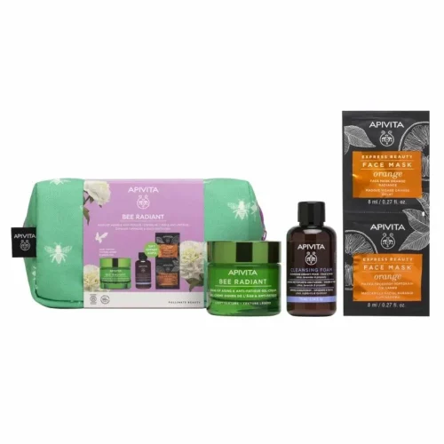 Apivita Promo Bee Radiant &Kappa;&rho;έ&mu;&alpha;-Gel &Epsilon;&lambda;&alpha;&phi;&rho;&iota;ά&sigmaf; &Upsilon;&phi;ή&sigmaf; 50ml - &Delta;ώ&rho;&omicron; &Alpha;&phi;&rho;ό&sigmaf; &Kappa;&alpha;&theta;&alpha;&rho;&iota;&sigma;&mu;&omicron;ύ &Pi;&rho;ό&sigma;&omega;&pi;&omicron; & &Mu;ά&tau;&iota;&alpha; 75ml & &Mu;ά&sigma;&kappa;&alpha; &Pi;&rho;&omicron;&sigma;ώ&pi;&omicron;&upsilon; &Pi;&omicron;&rho;&tau;&omicron;&kappa;ά&lambda;&iota; &gamma;&iota;&alpha; &Lambda;ά&mu;&psi;&eta; 2x8ml