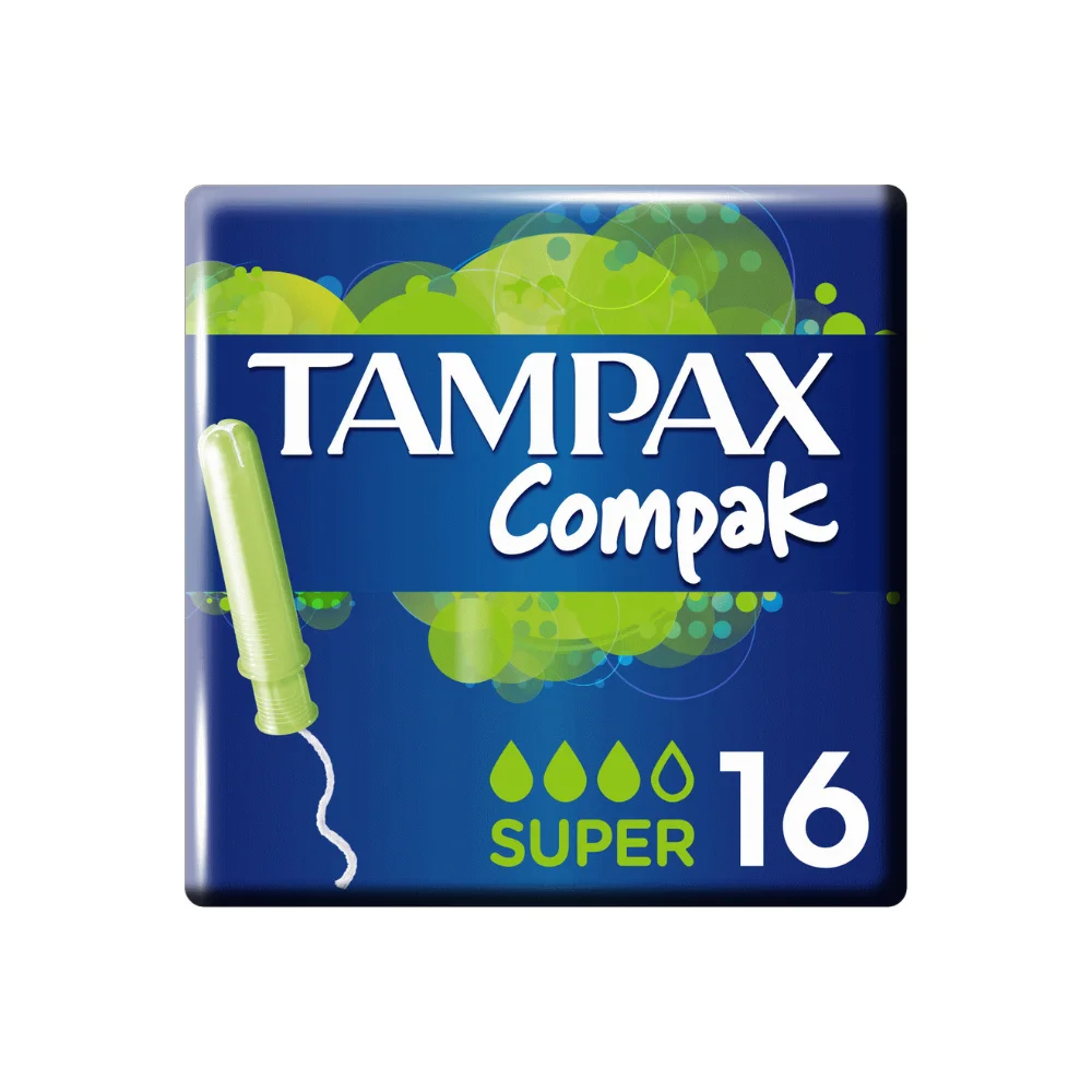 Tampax Ταμπόν Compak Super με Απλικατέρ για Αυξημένη Ροή 16τμχ