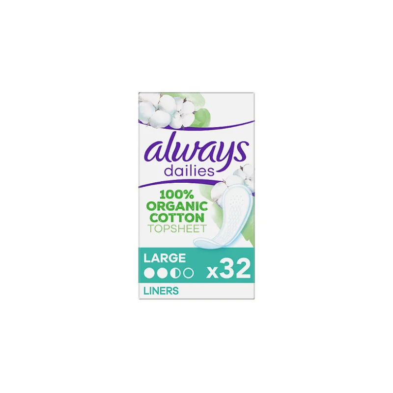 Always Dailies Cotton Protection Large Σερβιετάκια για Κανονική Ροή 2.5 Σταγόνες 32τμχ