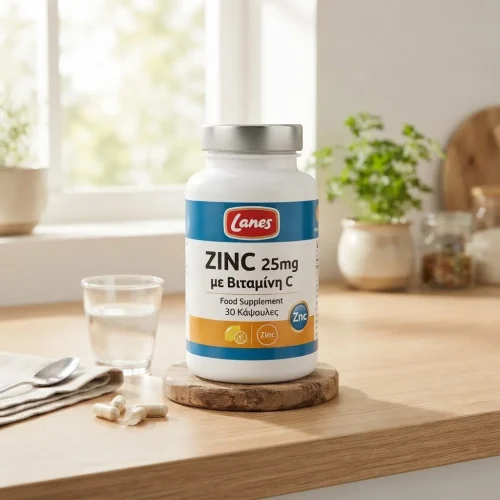 Lanes Zinc 25mg &mu;&epsilon; &Beta;&iota;&tau;&alpha;&mu;ί&nu;&eta; C 30 &Kappa;ά&psi;&omicron;&upsilon;&lambda;&epsilon;&sigmaf;