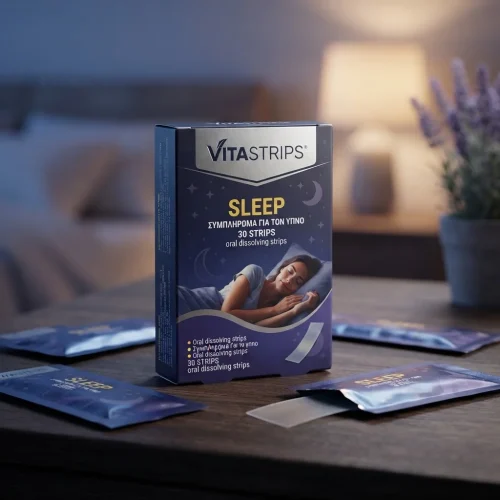 Vitastrips Sleep &Sigma;&upsilon;&mu;&pi;&lambda;ή&rho;&omega;&mu;&alpha; &Gamma;&iota;&alpha; &Tau;&omicron;&nu; Ύ&pi;&nu;&omicron; 30 Strips