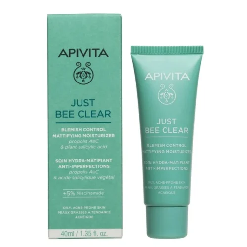 Apivita Just Bee Clear &Kappa;&rho;έ&mu;&alpha; &Kappa;&alpha;&tau;ά &tau;&omega;&nu; &Alpha;&tau;&epsilon;&lambda;&epsilon;&iota;ώ&nu; &gamma;&iota;&alpha; &Epsilon;&nu;&upsilon;&delta;ά&tau;&omega;&sigma;&eta; & &Mu;&alpha;&tau; &Alpha;&pi;&omicron;&tau;έ&lambda;&epsilon;&sigma;&mu;&alpha; 40ml