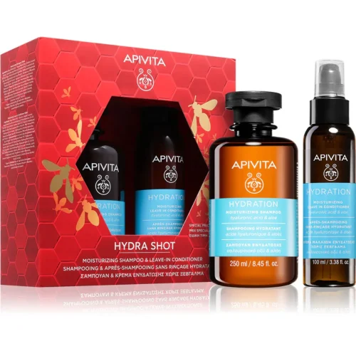 Apivita Promo Hydra Shot Hydration &Epsilon;&nu;&upsilon;&delta;&alpha;&tau;&iota;&kappa;ό &Sigma;&alpha;&mu;&pi;&omicron;&upsilon;ά&nu; 250ml & &Epsilon;&nu;&upsilon;&delta;&alpha;&tau;&iota;&kappa;ό Leave-In Conditioner 100ml