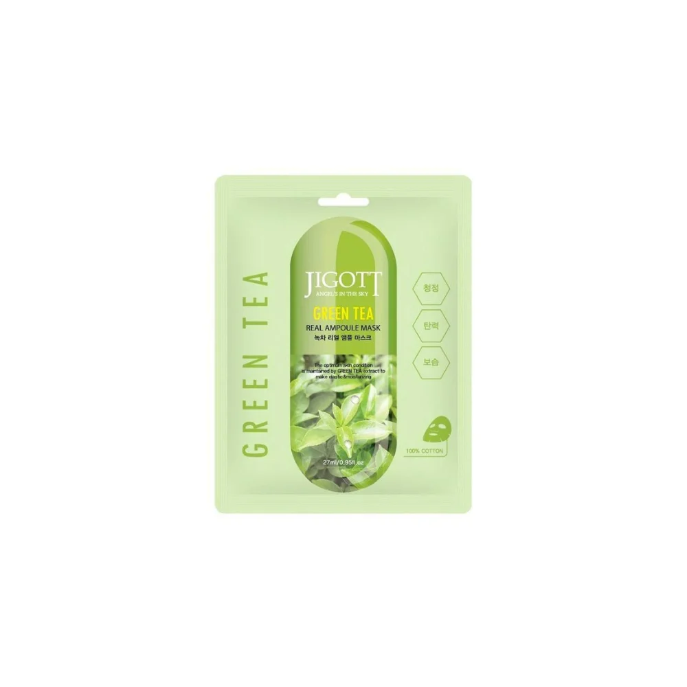 Jigott Green Tea Real Ampoule Sheet Mask 27ml