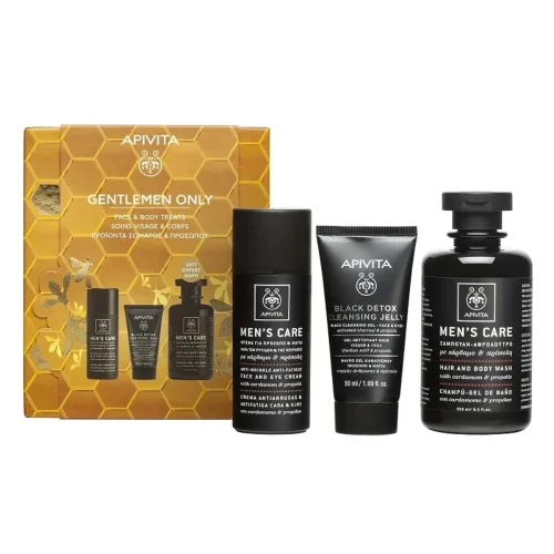 Apivita Promo Gentlemen Only, Men's Care &Alpha;&nu;&tau;&iota;&rho;&upsilon;&tau;&iota;&delta;&iota;&kappa;ή &Kappa;&rho;έ&mu;&alpha; &Pi;&rho;&omicron;&sigma;ώ&pi;&omicron;&upsilon; & &Mu;&alpha;&tau;&iota;ώ&nu; 50ml, &Mu;&alpha;ύ&rho;&omicron; &Tau;&zeta;&epsilon;&lambda; &Kappa;&alpha;&theta;&alpha;&rho;&iota;&sigma;&mu;&omicron;ύ 50ml & &Delta;ώ&rho;&omicron; &Sigma;&alpha;&mu;&pi;&omicron;&upsilon;ά&nu;-&Alpha;&phi;&rho;ό&lambda;&omicron;&upsilon;&tau;&rho;&omicron; 250ml