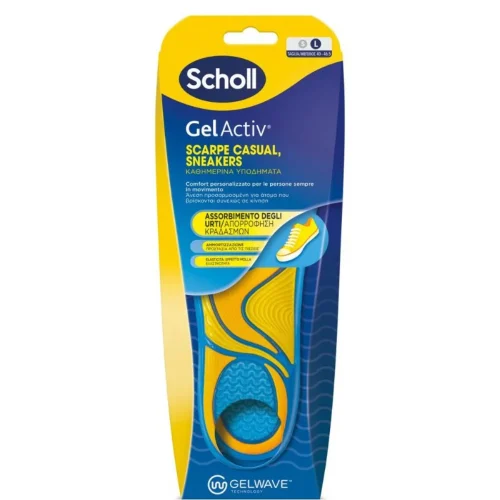 Scholl GelActiv Scarpe Casual, &Pi;ά&tau;&omicron;&iota; &gamma;&iota;&alpha; &Kappa;&alpha;&theta;&eta;&mu;&epsilon;&rho;&iota;&nu;ά &Upsilon;&pi;&omicron;&delta;ή&mu;&alpha;&tau;&alpha; Large, 1 &Zeta;&epsilon;&upsilon;&gamma;ά&rho;&iota;