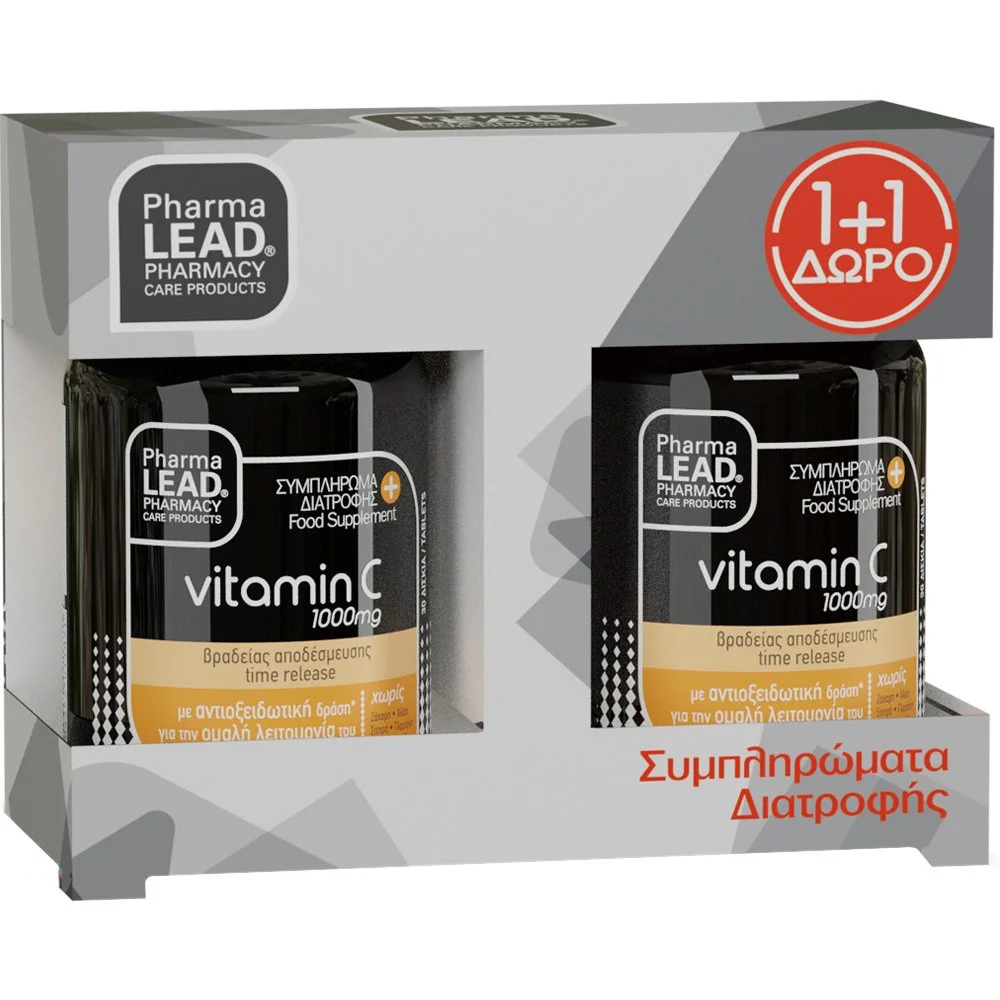 Pharmalead 1+1 Vitamin C 1000mg 30+30 Δισκία