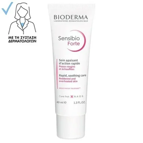Bioderma Sensibio Forte Ά&mu;&epsilon;&sigma;&alpha; &Kappa;&alpha;&tau;&alpha;&pi;&rho;&alpha;ϋ&nu;&tau;&iota;&kappa;ή &Kappa;&rho;έ&mu;&alpha; &gamma;&iota;&alpha; &Epsilon;&upsilon;&alpha;ί&sigma;&theta;&eta;&tau;&omicron; &Delta;έ&rho;&mu;&alpha; &mu;&epsilon; &Epsilon;&rho;&upsilon;&theta;&rho;ό&tau;&eta;&tau;&alpha; 40ml