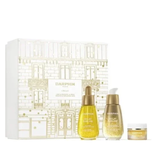 Darphin L'Eclat Set Eclat Sublime 8-Flower Golden Nectar Oil-&Xi;&eta;&rho;ό &Lambda;ά&delta;&iota; &Pi;&rho;&omicron;&sigma;ώ&pi;&omicron;&upsilon; 30ml, Dual Rejuvenating Micro Serum-&Upsilon;&beta;&rho;&iota;&delta;&iota;&kappa;ό&sigmaf; &Omicron;&rho;ό&sigmaf; &Lambda;ά&mu;&psi;&eta;&sigmaf; & &Alpha;&nu;&tau;&iota;&gamma;ή&rho;&alpha;&nu;&sigma;&eta;&sigmaf; 30ml & Sublime Aromatic Cleansing Balm-&Kappa;&alpha;&theta;&alpha;&rho;&iota;&sigma;&tau;&iota;&kappa;ό &Alpha;&rho;&omega;&mu;&alpha;&tau;&iota;&kappa;ό &Beta;ά&lambda;&sigma;&alpha;&mu;&omicron; 5ml