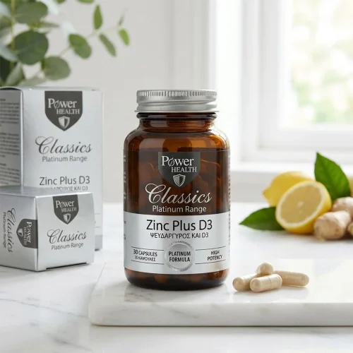 Power health classics platinum range zinc plus D3, 30caps