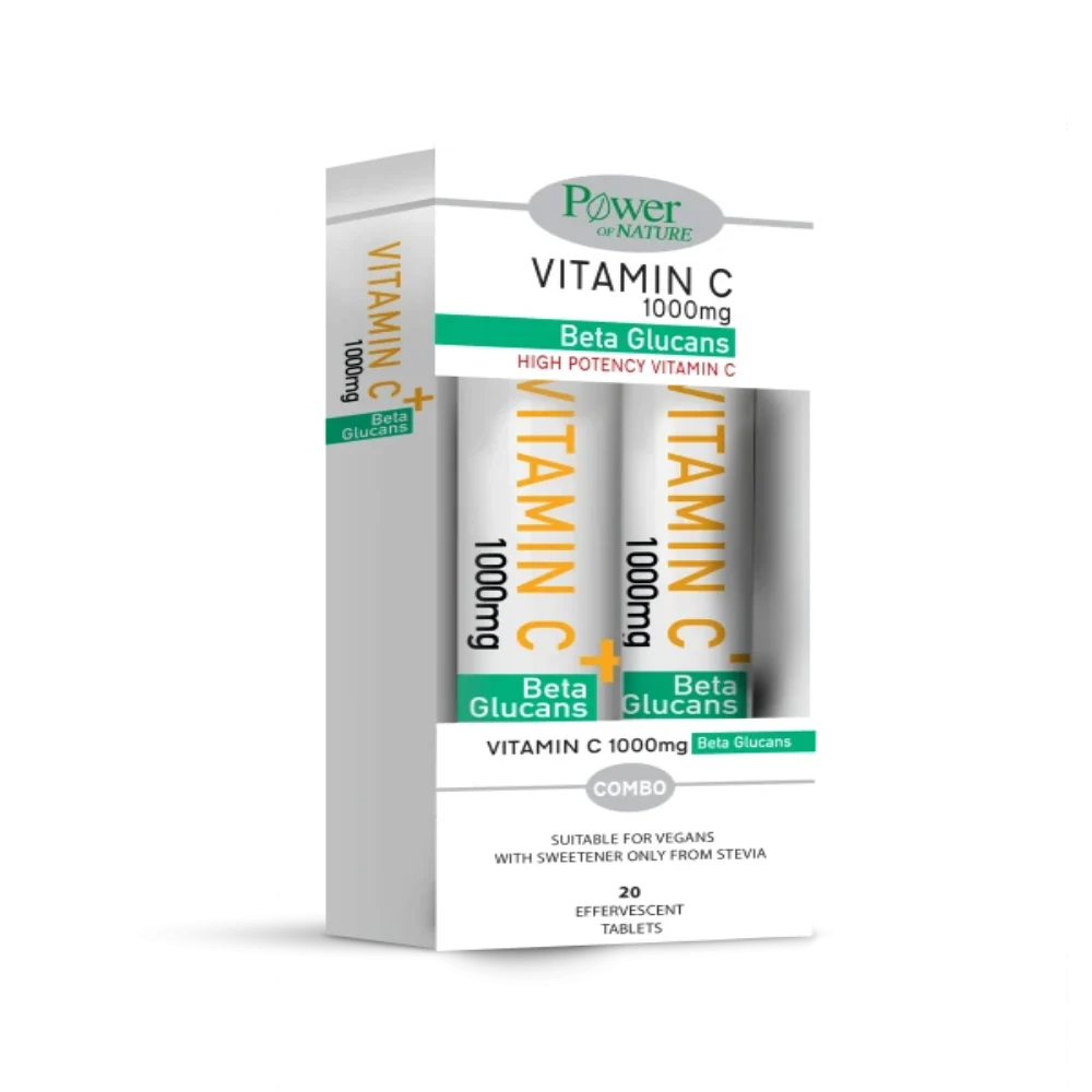 Power Health Set High Potency Vitamin C 1000mg with Beta Glucans 2x20 Effer.tabs