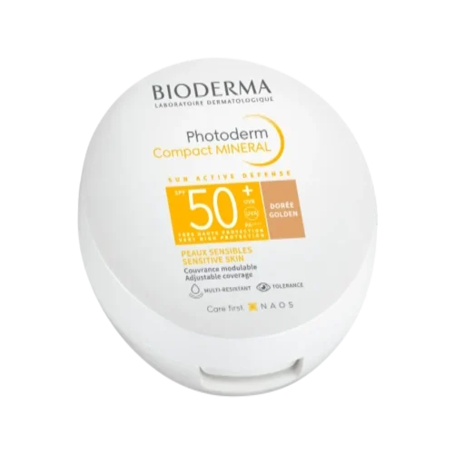 Bioderma photoderm compact mineral golden spf50+ &alpha;&nu;&tau;&eta;&lambda;&iota;&alpha;&kappa;ή &pi;&omicron;ύ&delta;&rho;&alpha; &pi;&rho;&omicron;&sigma;ώ&pi;&omicron;&upsilon;, 10g