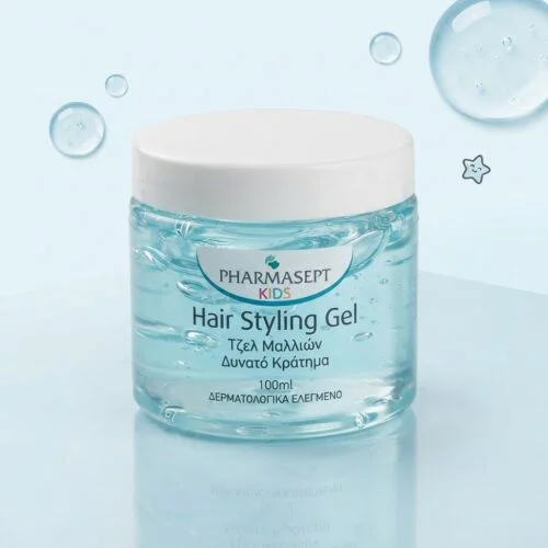 Pharmasept kids hair styling gel &tau;&zeta;&epsilon;&lambda; &mu;&alpha;&lambda;&lambda;&iota;ώ&nu; &gamma;&iota;&alpha; &delta;&upsilon;&nu;&alpha;&tau;ό &kappa;&rho;ά&tau;&eta;&mu;&alpha; 100ml