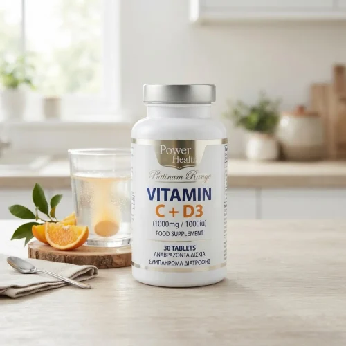 Power Health Platinum Range Vitamin C+D3 (1000mg/1000iu) 30 Tabl