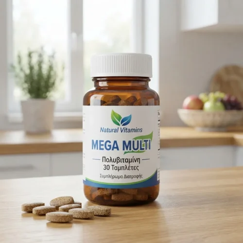 Natural Vitamins Mega Multi - &Pi;&omicron;&lambda;&upsilon;&beta;&iota;&tau;&alpha;&mu;ί&nu;&eta; 30 &Tau;&alpha;&mu;&pi;&lambda;έ&tau;&epsilon;&sigmaf;