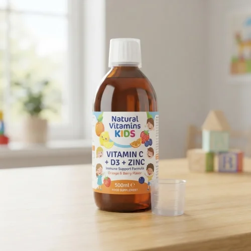 Natural Vitamins Kids Vitamin C + D3 + Zinc 500ml
