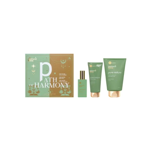 Panthenol Extra Promo Pack Path of Harmony Pure Nature 3in1 Cleanser 200ml & Pure Nature Body Milk 100ml & Eau De Toilette 50ml