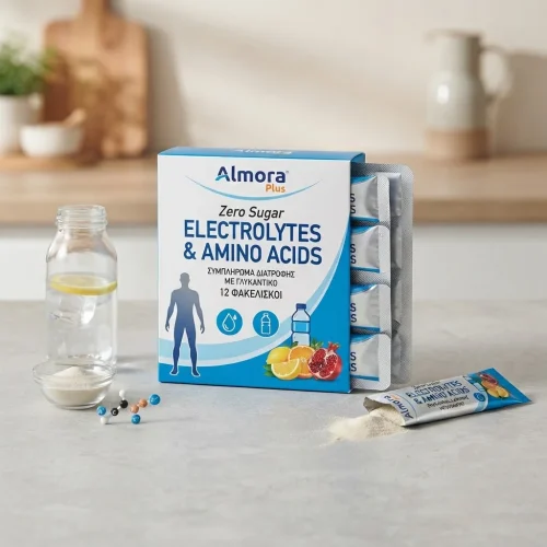 Almora Plus Zero Sugar Electrolytes & Amino Acids 12 Sachets