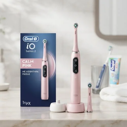 Oral-B iO 2 Series 2 με Αισθητήρα Πίεσης Calm Pink 1τμχ