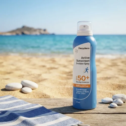 Frezyderm Active A&nu;&tau;&eta;&lambda;&iota;&alpha;&kappa;ό &Gamma;&alpha;&lambda;ά&kappa;&tau;&omega;&mu;&alpha; &sigma;&epsilon; Spray SPF50+, 275ml