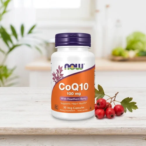 Now Foods CoQ10 100mg with Hawthorn Berry 30 Veg Capsules