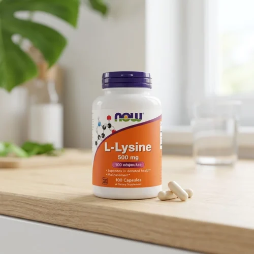 Now Foods L-Lysine 500mg 100 &kappa;ά&psi;&omicron;&upsilon;&lambda;&epsilon;&sigmaf;
