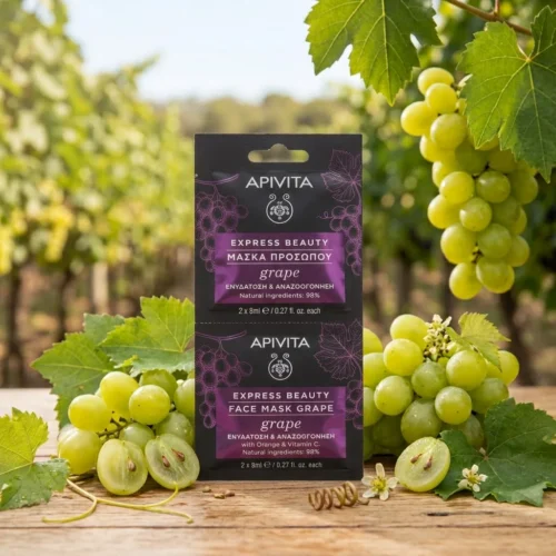 Apivita Express Beauty Μασκα Ενυδάτωσης Grape 2*8 ml