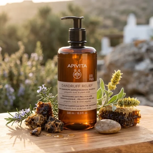 APIVITA - Eco Pack Δερματολογικό Σαμπουάν κατά της Ξηροδερμίας με propolis AC & φυτικό AHA - 500ml