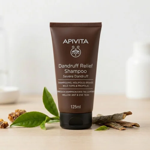 Apivita Dandruff Relief Shampoo for Severe Dandruff, &Delta;&epsilon;&rho;&mu;&alpha;&tau;&omicron;&lambda;&omicron;&gamma;&iota;&kappa;ό &Sigma;&alpha;&mu;&pi;&omicron;&upsilon;ά&nu; &gamma;&iota;&alpha; Έ&nu;&tau;&omicron;&nu;&eta; &Pi;&iota;&tau;&upsilon;&rho;ί&delta;&alpha; & &kappa;&alpha;&tau;ά &tau;&omicron;&upsilon; &Kappa;&nu;&eta;&sigma;&mu;&omicron;ύ 125ml