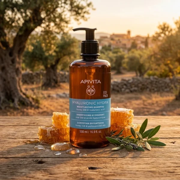 Apivita Hyaluronic Hydra Moisturizing Shampoo Eco Pack Σαμπουάν Ενυδάτωσης, 500ml