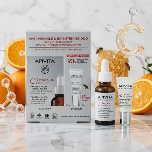 Apivita Ορός C15 Propolis Correct 30ml και Δώρο 5 Action Eye Serum 5 ml