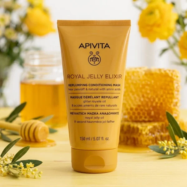 Apivita Royal Jelly Elixir – Μαλακτική Μάσκα Μαλλιών Αναδόμησης , 150ml