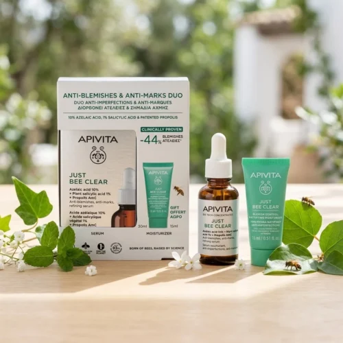Apivita Just Bee Clear Anti-Blemishes, Anti-Marks, Refining Serum &Omicron;&rho;ό&sigmaf; &Lambda;&epsilon;ί&alpha;&nu;&sigma;&eta;&sigmaf;, &Delta;&iota;&omicron;&rho;&theta;ώ&nu;&epsilon;&iota; &Alpha;&tau;έ&lambda;&epsilon;&iota;&epsilon;&sigmaf; & &Sigma;&eta;&mu;ά&delta;&iota;&alpha; &Alpha;&kappa;&mu;ή&sigmaf; 30ml & &Delta;ώ&rho;&omicron; Just Bee Clear &Kappa;&rho;έ&mu;&alpha; &Kappa;&alpha;&tau;ά &Tau;&omega;&nu; &Alpha;&tau;&epsilon;&lambda;&epsilon;&iota;ώ&nu; - &Epsilon;&nu;&upsilon;&delta;ά&tau;&omega;&sigma;&eta; & &Mu;&alpha;&tau; &Alpha;&pi;&omicron;&tau;έ&lambda;&epsilon;&sigma;&mu;&alpha; 15ml