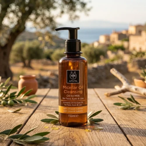 Apivita Micellar Oil &Lambda;ά&delta;&iota; &sigma;&epsilon; &Gamma;&alpha;&lambda;ά&kappa;&tau;&omega;&mu;&alpha; &Kappa;&alpha;&theta;&alpha;&rho;&iota;&sigma;&mu;&omicron;ύ &gamma;&iota;&alpha; &Pi;&rho;ό&sigma;&omega;&pi;&omicron;, &Mu;ά&tau;&iota;&alpha; & &Chi;&epsilon;ί&lambda;&eta; 150ml