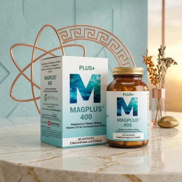Health Plus Magplus 400 Συμπλήρωμα Διατροφής 60 κάψουλες