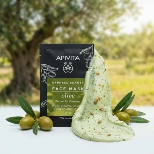 Apivita Express Beauty Face Scrub With Olive, 2x8ml